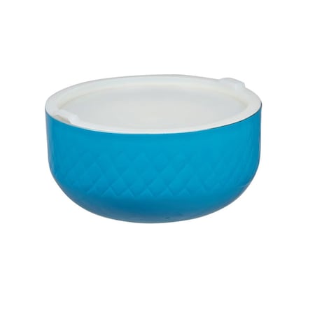 Bon Chef Cold Wave Bowl & Stacking Cover   13 7/8" Dia X 6 7/8" H  10 Qt 2 Oz 9320CARIBBEANBLUE